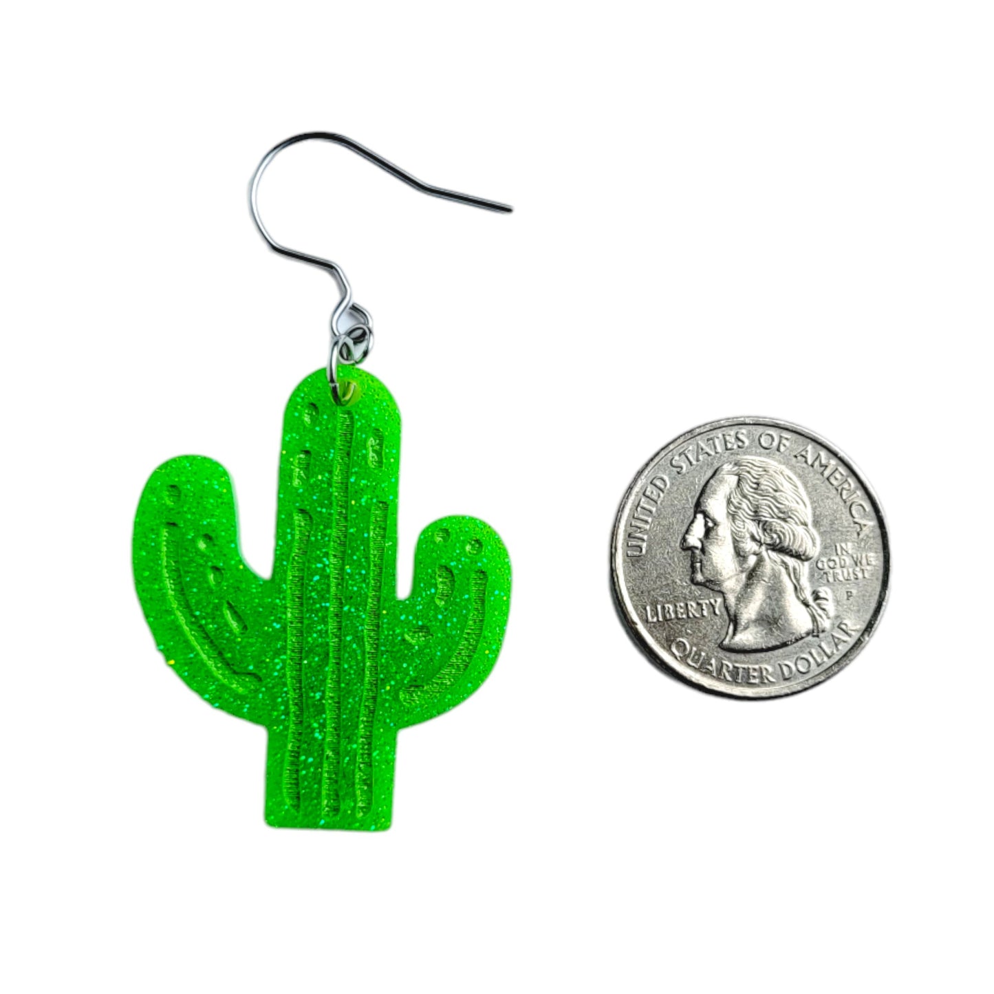 Light Green Cactus Earrings