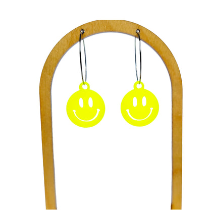 Smiley Hoop Earring