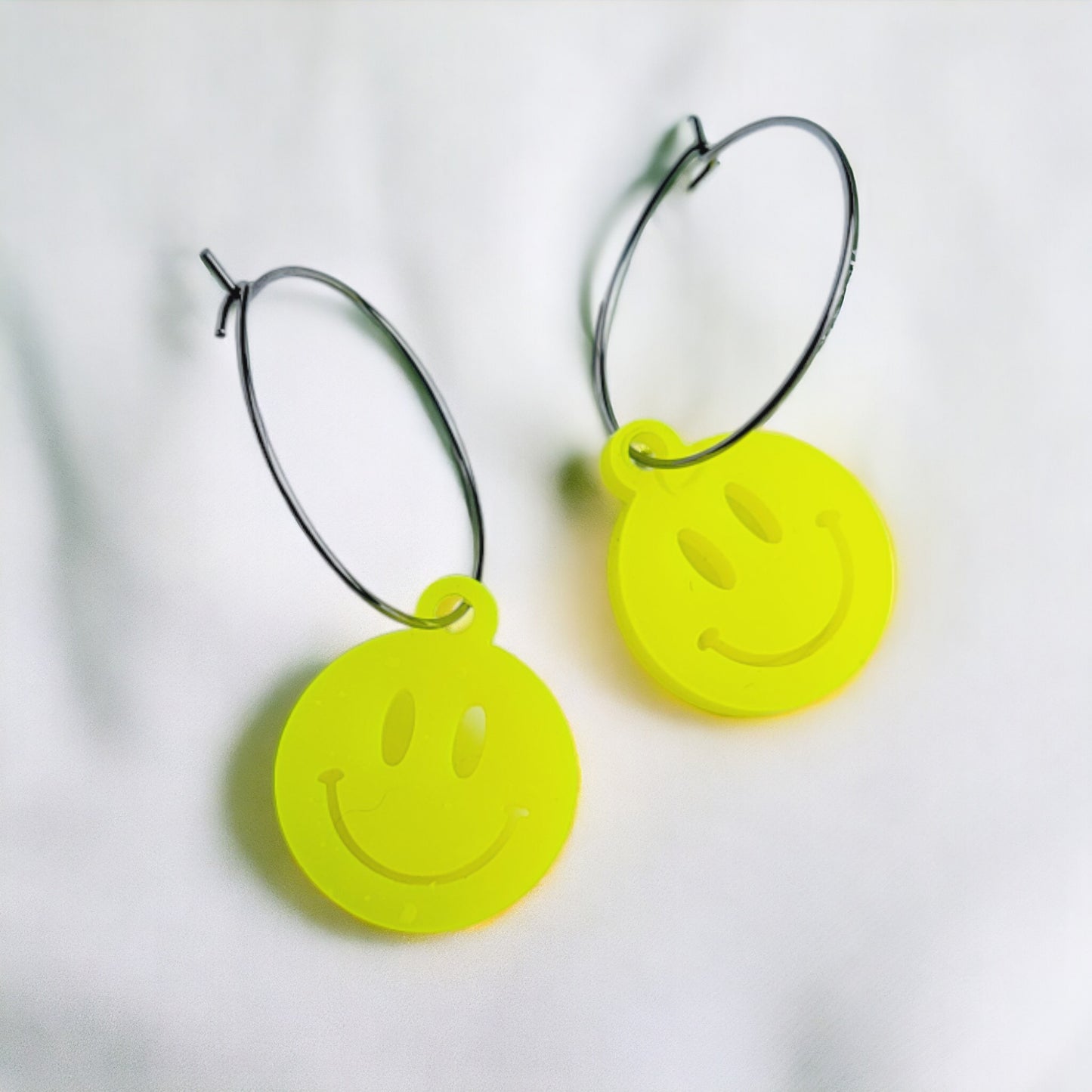 Smiley Hoop Earring