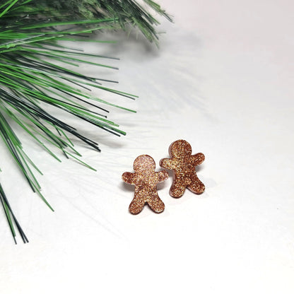 Gingerbread Man Stud Earrings