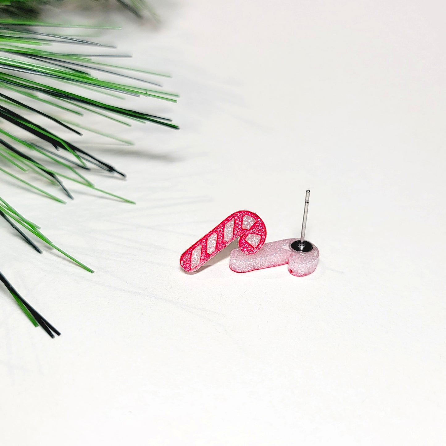 Candy Cane Stud Earrings