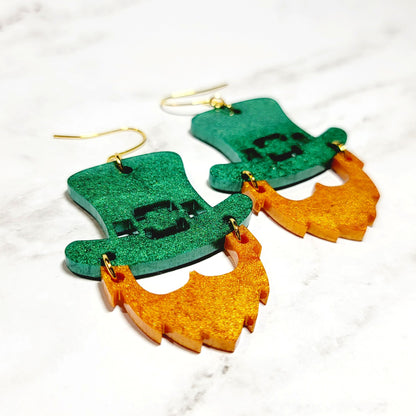 Funky Leprechaun Earrings